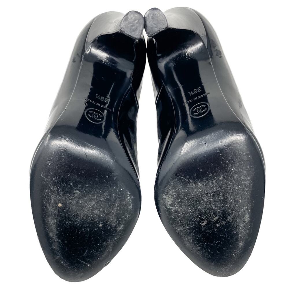 Chanel vintage 2006 Paris New York Patent Leather Booties size 38.5 US 7-7.5 - Picture 6 of 14